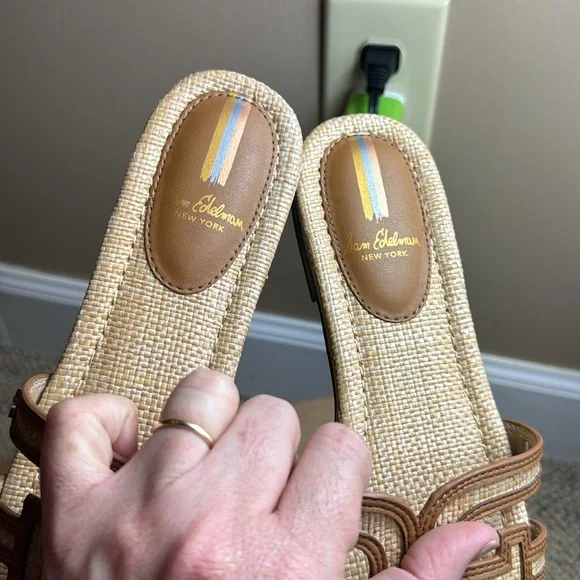 Sam Edelman • Women's Bay Slide Sandal • Bleached Beechwood Multi • Size 8.5 - Picture 12 of 16